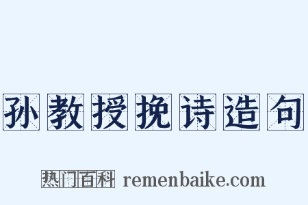 孙教授挽诗造句是什么意思的图片